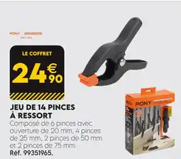 Tout faire matériaux Pony jorgensen jeu de pinces à ressort offre