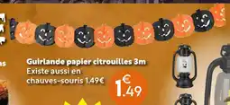 Maxi Bazar Guirlande papier citrouilles 3m offre