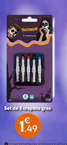 Maxi Bazar Set de 5 crayons gras offre
