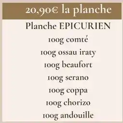 Intermarché Planche epicurien offre