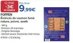 Costco FOPPEN Émincés de saumon fumé offre