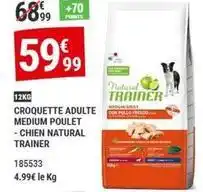 Gamm vert Croquette adulte medium poulet/ chien natural trainer offre