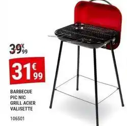 Gamm vert Barbecue pic nic grill acier valisette offre