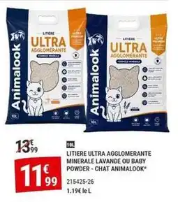 Gamm vert Litiere ultra agglomerante minerale lavance ou baby powder offre