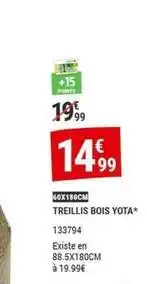 Gamm vert Treillis bois offre