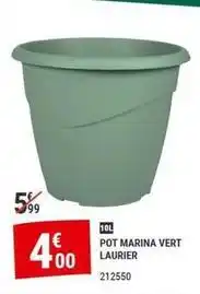 Pot marina vert laurier