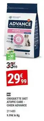 Gamm vert Care - croquette diet atopic - chien advance offre