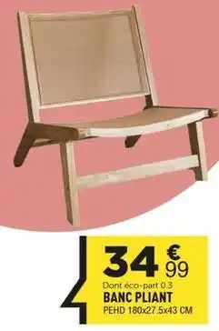 Centrakor Banc pliant offre