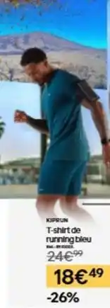 Decathlon T-shirt de running bleu offre