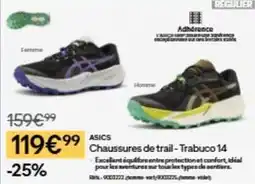 Decathlon Asics - chaussures de trail-trabuco 14 offre