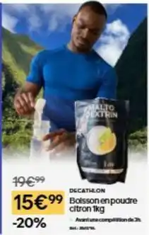 Decathlon Decathlon - bolsson en poudre citron offre