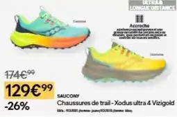 Decathlon Chaussures de trail xodus ultra 4 vizigold offre