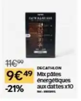 Decathlon Decathlon - mix pates énergétiques aux dattes x10 offre