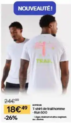 Decathlon T-shirt de trail homme offre