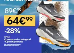 Decathlon Orange - chaussures de running trail offre