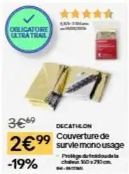 Decathlon Decathlon - couverture de survie mono usage offre