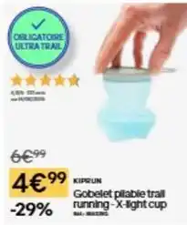 Decathlon Gobelet pliable trail running offre