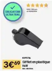 Decathlon Sifflet en plastique noir offre