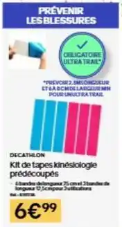 Decathlon Decathlon - kit de tapes kinesiologie predecoupés offre