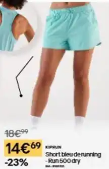 Decathlon Short bleu de running offre
