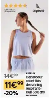 Decathlon Débardeur courtillas de running respirant- run 500 dry offre