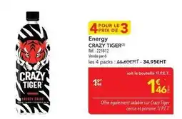 METRO Crazy tiger - energy offre