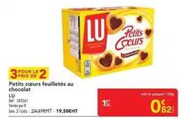 METRO Lu - petits cœurs feuilletés au chocolat offre