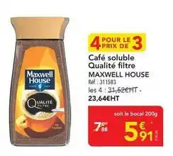 METRO Maxwell house - café soluble qualité filtre offre