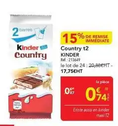 METRO Kinder - country t2 offre
