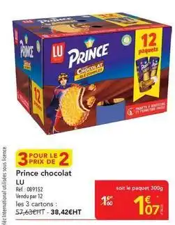 METRO Lu - prince chocolat offre
