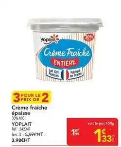 METRO Yoplait - crème fraîche épaisse 30% m.g offre