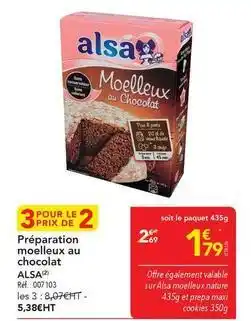 METRO Alsa - préparation moelleux au chocolat offre