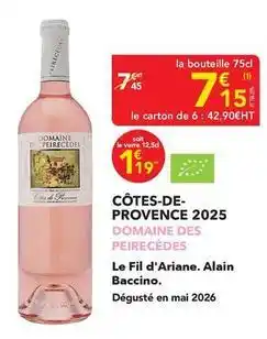 METRO Côtes-de- provence 2025 offre