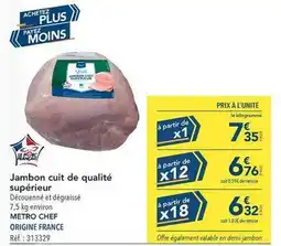 METRO Metro - jambon cuit de qualité supérieur offre