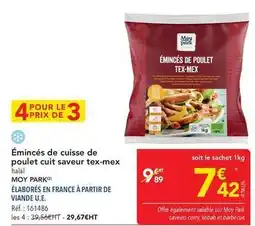 METRO Moy park - émincés de cuisse de poulet cuit saveur tex-mex offre