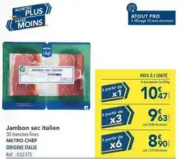 METRO Metro - jambon sec italien offre