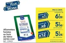 METRO Metro - allumettes fumées au bois de hêtre offre