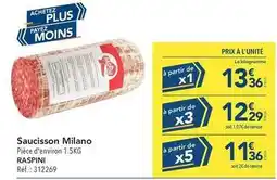 METRO Raspini - saucisson milano offre