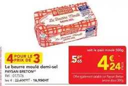 METRO Paysan breton - le beurre moulé demi-sel offre