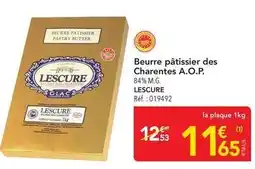 METRO Beurre pâtissier des charentes a.o.p offre