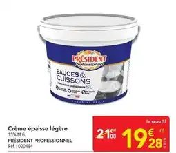 METRO Président - crème épaisse légère offre