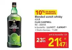 METRO Clan campbell - blended scotch whisky offre