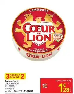 METRO Coeur de lion - camembert offre