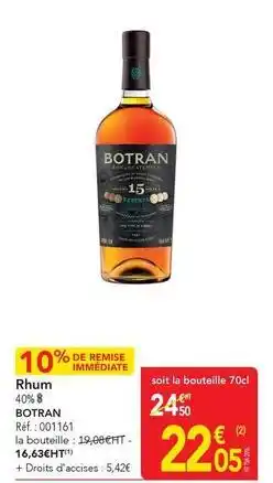 METRO Botran - rhum offre