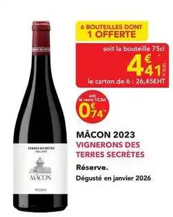METRO Mâcon 2023 vignerons des terres secrètes offre