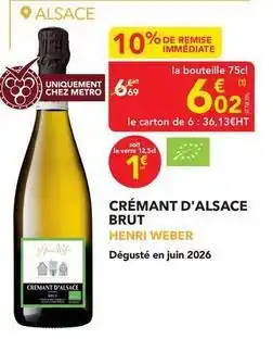 METRO Metro - crémant d'alsace brut offre