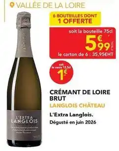 METRO Poulain noir extra - cremant de loire brut offre