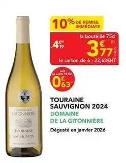 METRO Touraine sauvignon 2024 offre