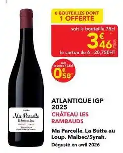 METRO Avril - atlantique igp 2025 offre