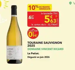 METRO Ricard - touraine sauvignon offre